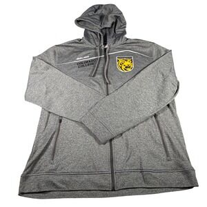 Bauer Full Zip Hoodie Mens XXL Grey Colorado College Tigers Hockey Athletic